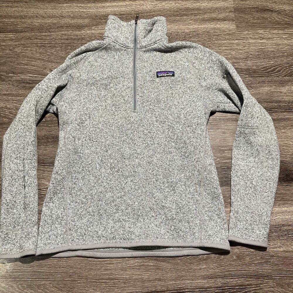 Patagonia Better Sweater Womens Small Gray 1/4 Zip Fleece Jacket Pullover 25617